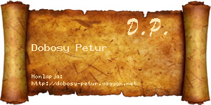 Dobosy Petur névjegykártya